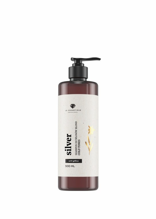 Silver, Szampon przeciw żółknięciu włosów rozjaśnianych, 500 ml Silver, Szampon przeciw żółknięciu włosów rozjaśnianych, 500 ml