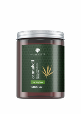 Cannabell, Maska głęboko nawilżająca do włosów suchych z olejem z nasion Cannabis Sativa, 1000 ml