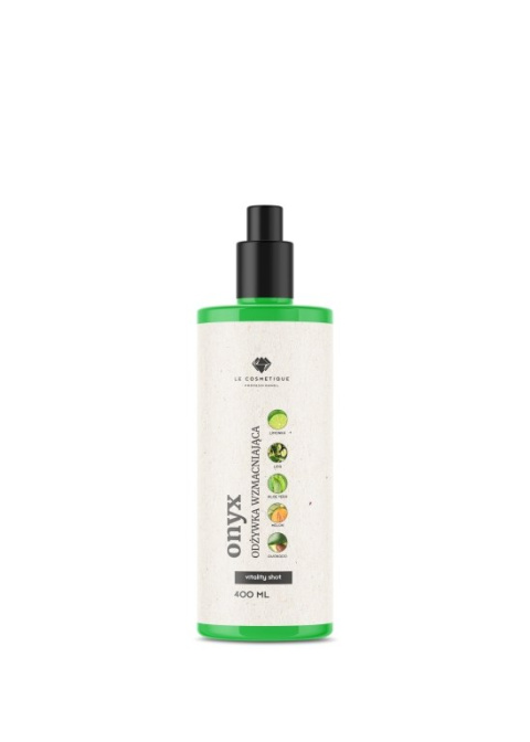 Onyx, Dwufazowa odżywka wzmacniająco-regenerująca, bez spłukiwania, 400 ml Onyx, Dwufazowa odżywka wzmacniająco-regenerująca, bez spłukiwania, 400 ml