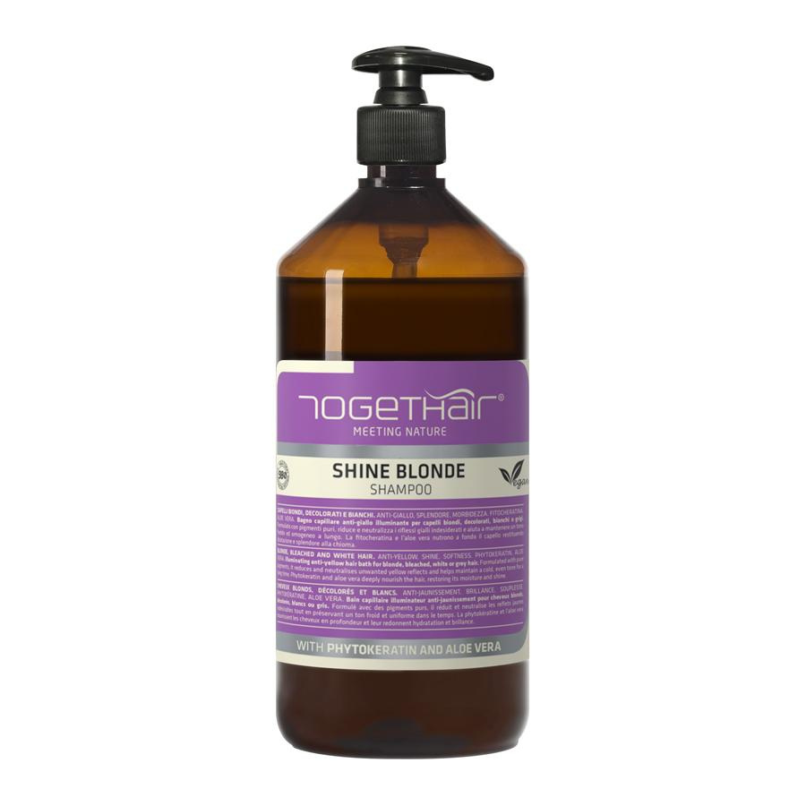 Shine Blonde 2.0. Szampon neutralizujący żółty odcień rozjaśnianych blondów, 1000ml Shine Blonde 2.0. Szampon neutralizujący żółty odcień rozjaśnianych blondów, 1000ml